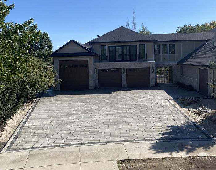 The finished driveway.